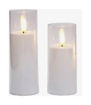 Свечи, набор из 2-х LED свечей 15см, 12см